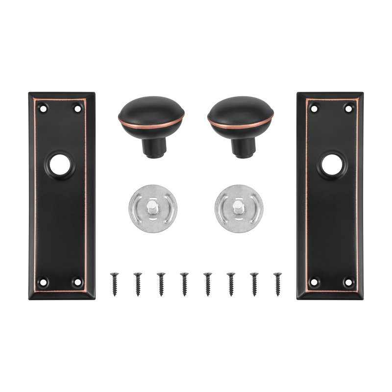Coolnews Mortise Dummy Door Knob, Oil Rubbed Bronze, Double Dummy