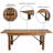 Donashia HERCULES Series Folding Farm Table and Four Bench Set-58972597