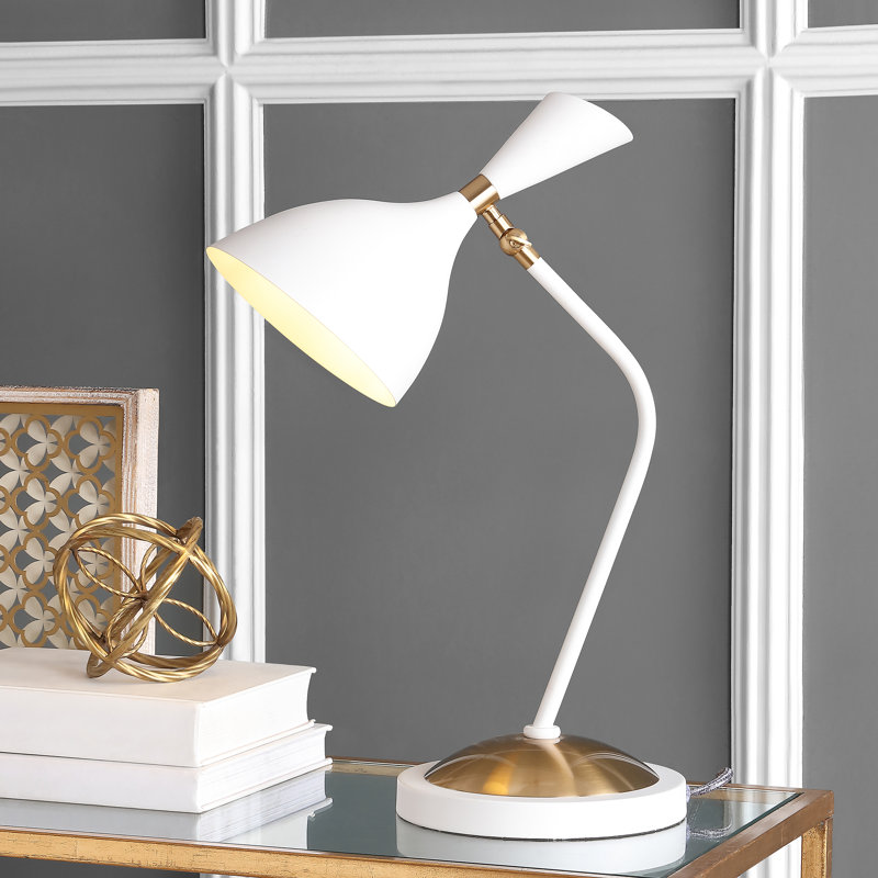Metal Table Lamp, White