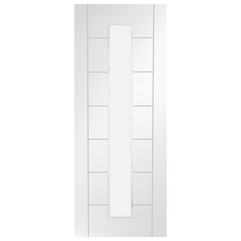 Internal Glazed White Primed Palermo 1 Light, 1981 x 838 x 35mm