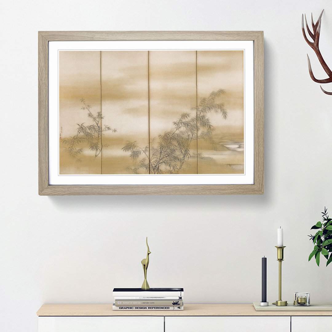 A Landscape View by Maruyama Okyo - Framed Print