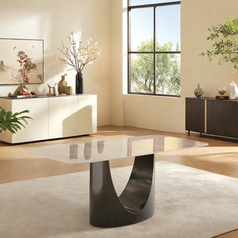 Simple modern luxury rectangular household table, 29.52"H x 86.61"L x 39.37"W