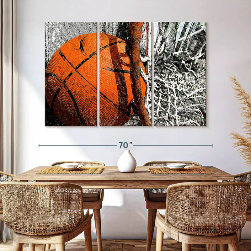 Ballon de basketball orange Sirci, H 42 po x l 65 po