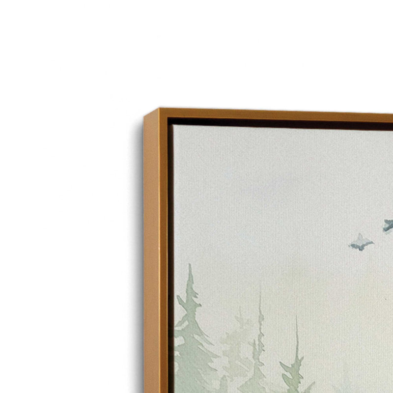 «Serene Forest In Flight I», reproduction sur toile, Encadrement doré, H 30,75 po x l 20,75 po x P 1,75 po