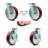 4 Piece Polyurethane on Aluminum Caster Set