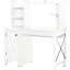 Bureau blanc avec touche, armoire et rangement pour bureau à domicile