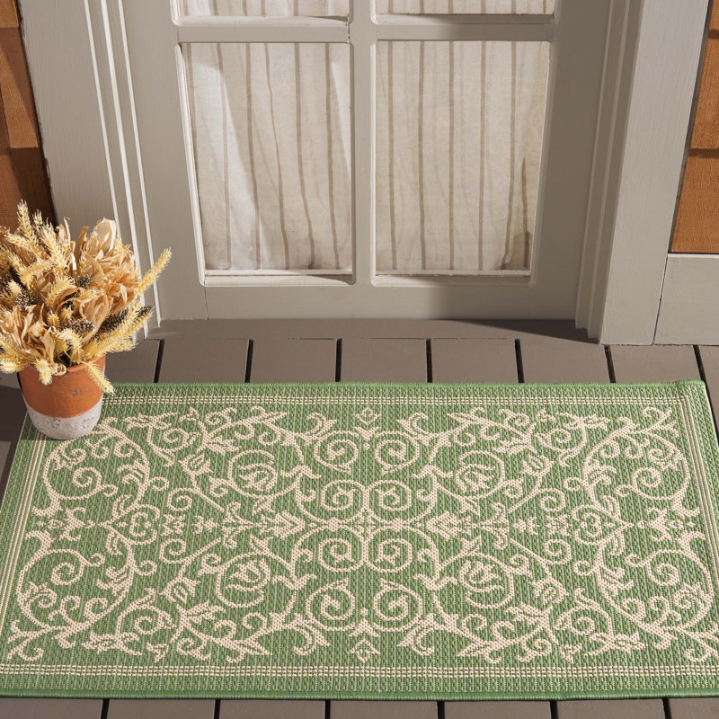 Galena Performance Floral Indoor/Outdoor Area Rug, Rectangle 2' x 3'7"
