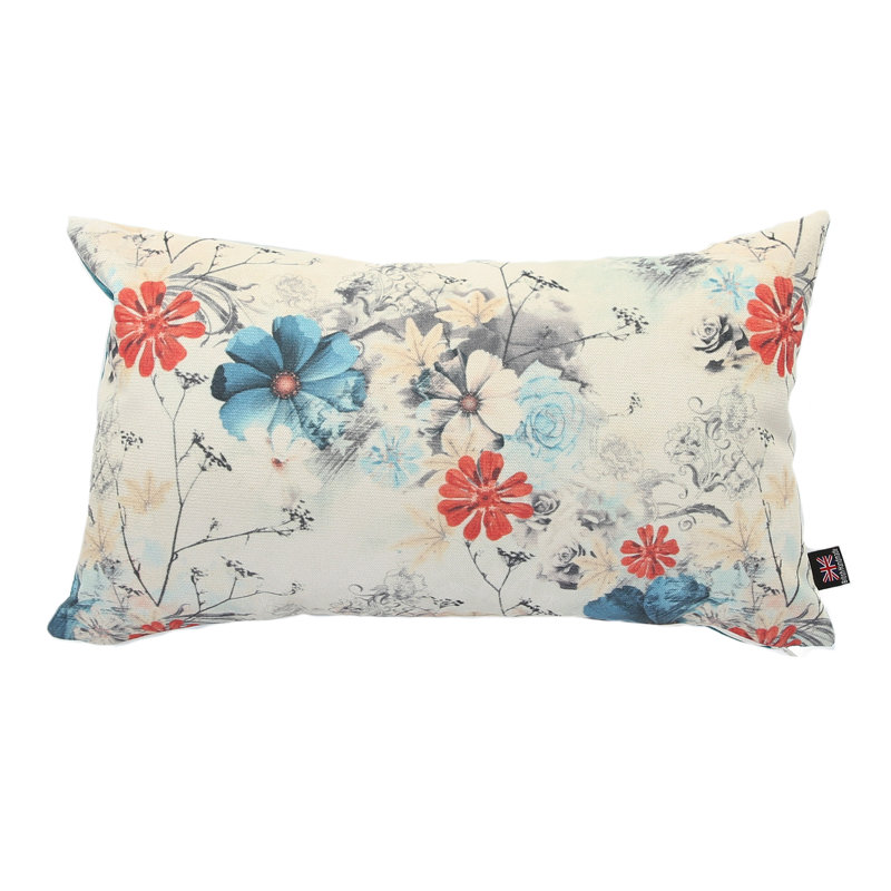 Alpharetta Floral Rectangular Cushion, Blue
