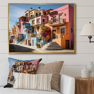 «Colorful Mexico Colorful Casas This VII», reproduction d'art sur toile