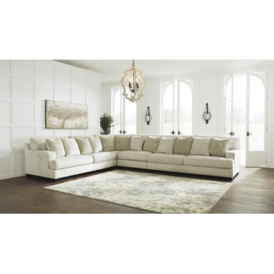 Rawcliffe Parchment 3-Piece Sectional by Hokku Designs