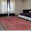 Tapis rouge foncé à transition de couleur 6 pi 8 po x 10 pi 4 po