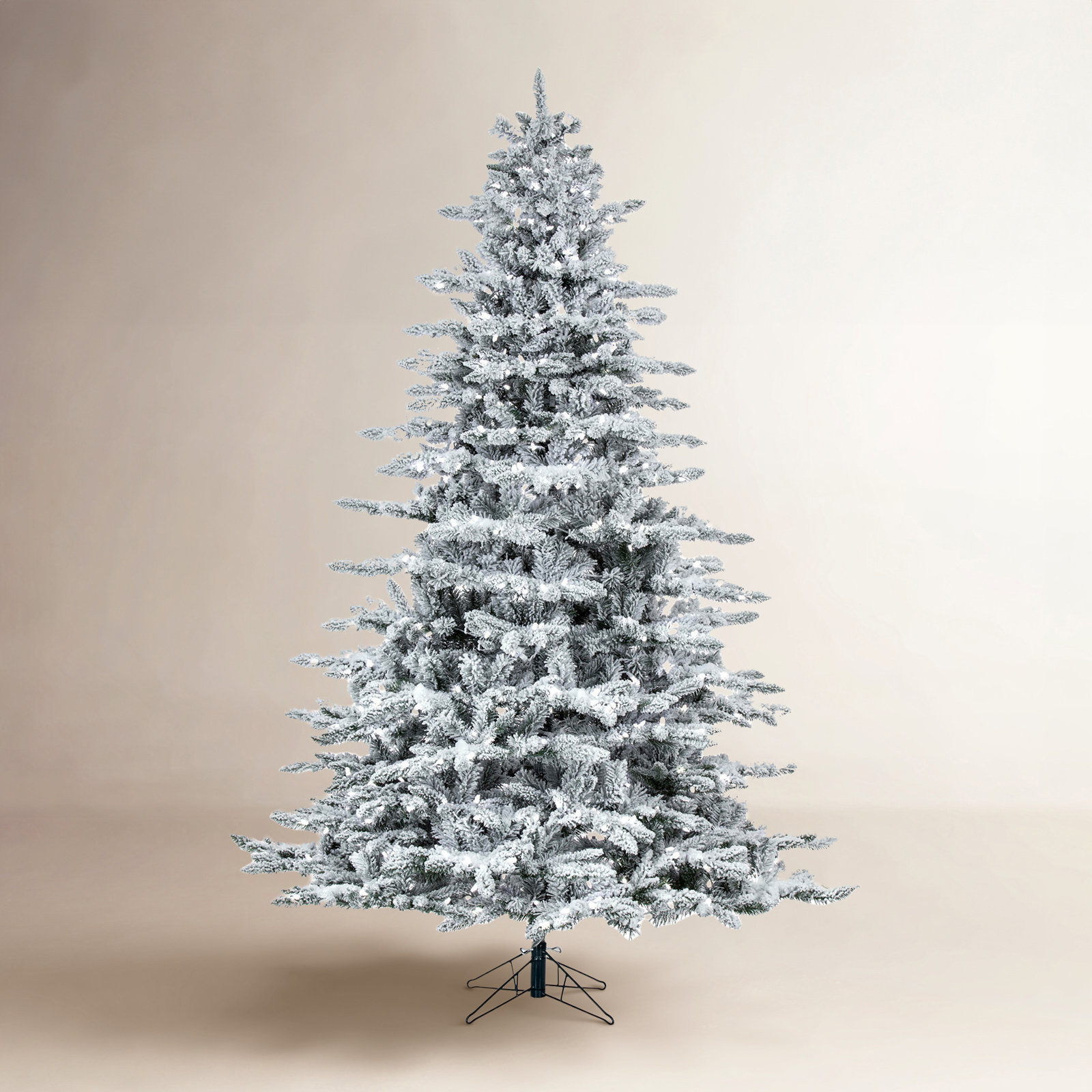 Frosted Pre-Lit Fir Christmas Tree, 12'