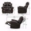 Fauteuil coulissant manuel en similicuir de 43,25 po de largeur avec fonction inclinable