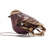 Bird Figurine Decor  Set of 12  5" x 2"  Brown