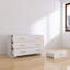 Commode 6 tiroirs blanche avec poignées dorées, bois d'ingénierie, style rustique - Chambre / Chambre d'amis-746348262