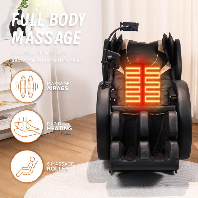 Fauteuil de massage inclinable sans gravité avec pression d'air corporelle complète