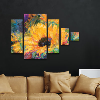 Ensemble de 5 panneaux muraux sur toile - Richard Wallich 