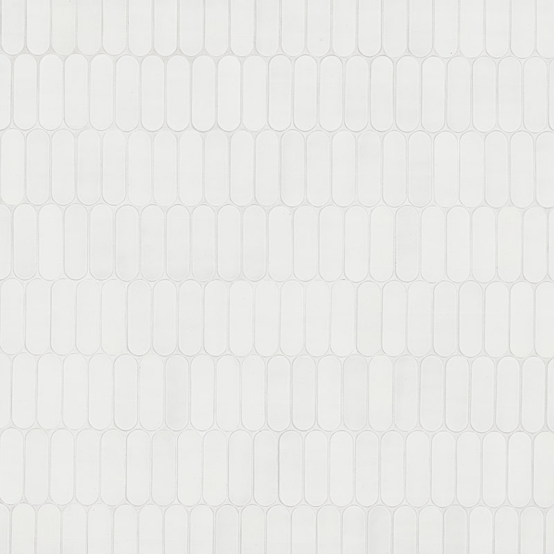 Celestine Ellipse 12 in. x 12 in. Glossy Glass Mosaic Wall Tile