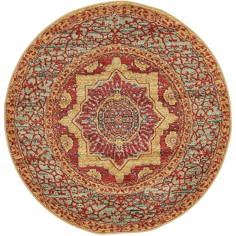 Ophelia Oriental Indoor Rug, Round 8'