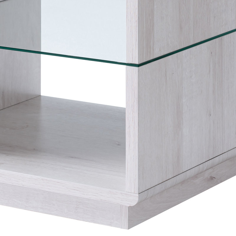 Volker End Table, White Oak