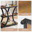 Ensemble de 2 tables de bout, table d'appoint étroite avec tablettes de rangement