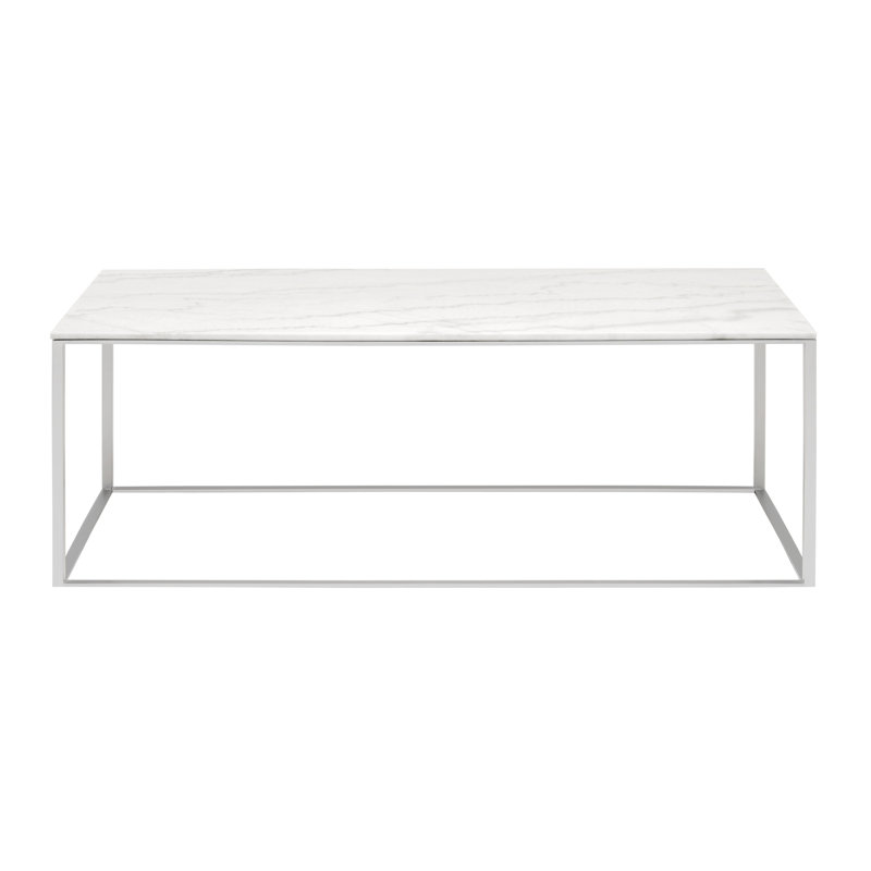 Minimalista Coffee Table, White, 13" H x 60" W x 29" D