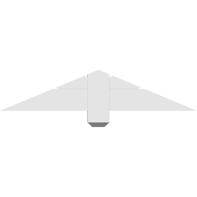 Support de pignon en PVC de qualité architecturale Kennewick, H 7,5 po x l 36 po (pas : 5/12), P 2 po x F 4 po