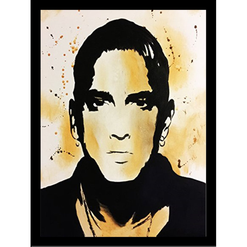 «Slim Shady Marshall Mathers LP Eminem», reproduction de peinture acrylique encadrée par Ed Capeau, H 10 po x l 8 po