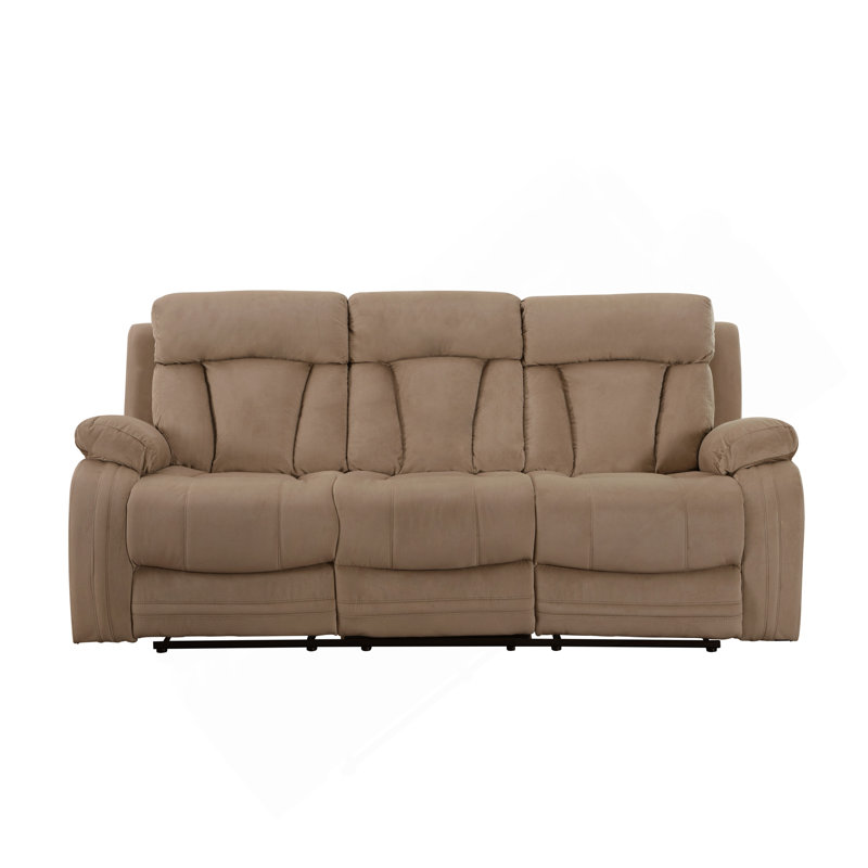 Global United Transitional Microfiber Fabric Sofa
