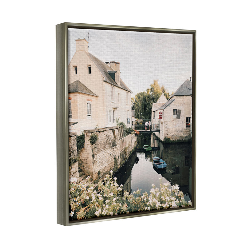 Art mural sur toile flottant Wildon Home® Village Canal River par Krista Broadway, H 31 po x l 25 po x P 1,7 po