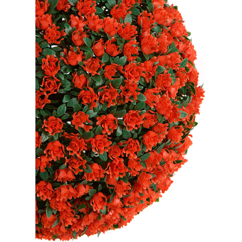 Faux Plant, Red, 38cm H x 38cm W x 38cm D