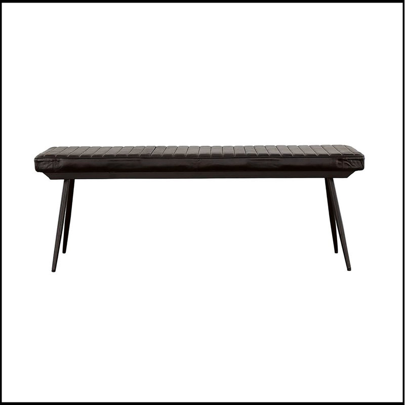 Banc capitonné à coussins avec structure en bois espresso pour une assise confortable et une décoration élégante dans n'importe quelle pièce