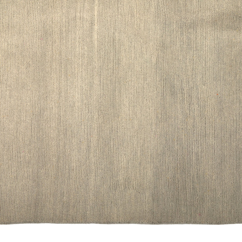 Solid Tibetan Wool Rug, Gray, Rectangle 9' x 12'
