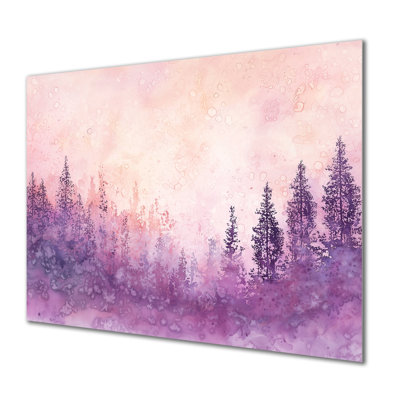Path Of The Lavender Forest I - Landscapes Metal Wall Decor, Forest Metal Print