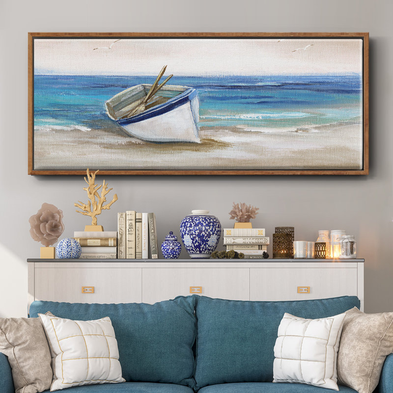 " Shore Excursion ", Walnut, 20" H x 50" W x 1.5" D