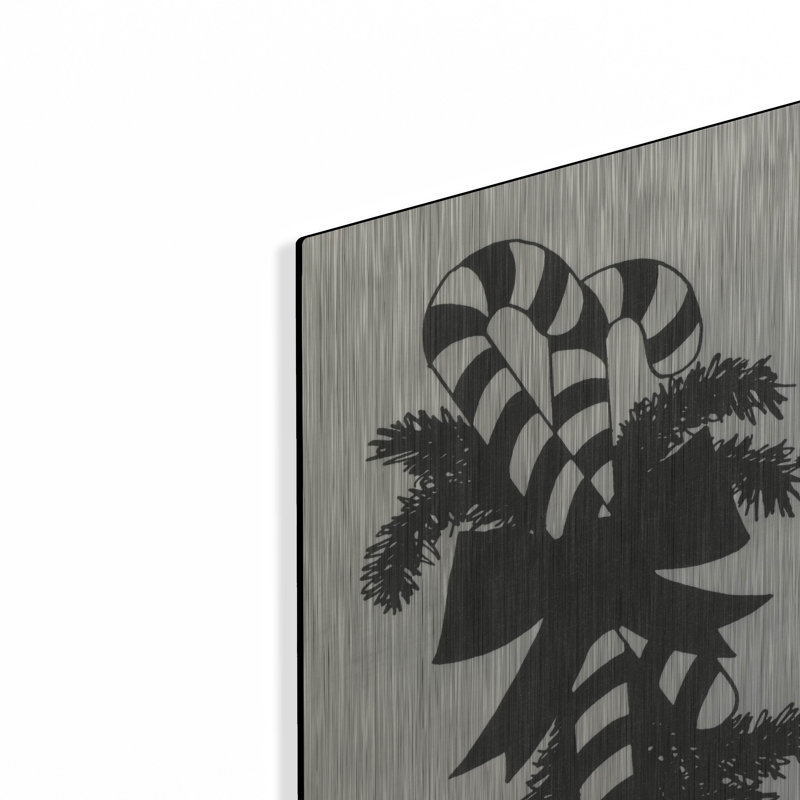The Holiday Aisle® «Candy Canes» par Tis the Season, art mural en métal, H 16 po x l 12 po
