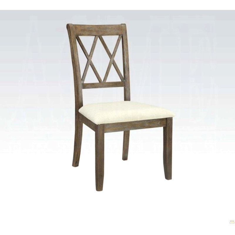 Chaise d'appoint en lin (ensemble de 2)