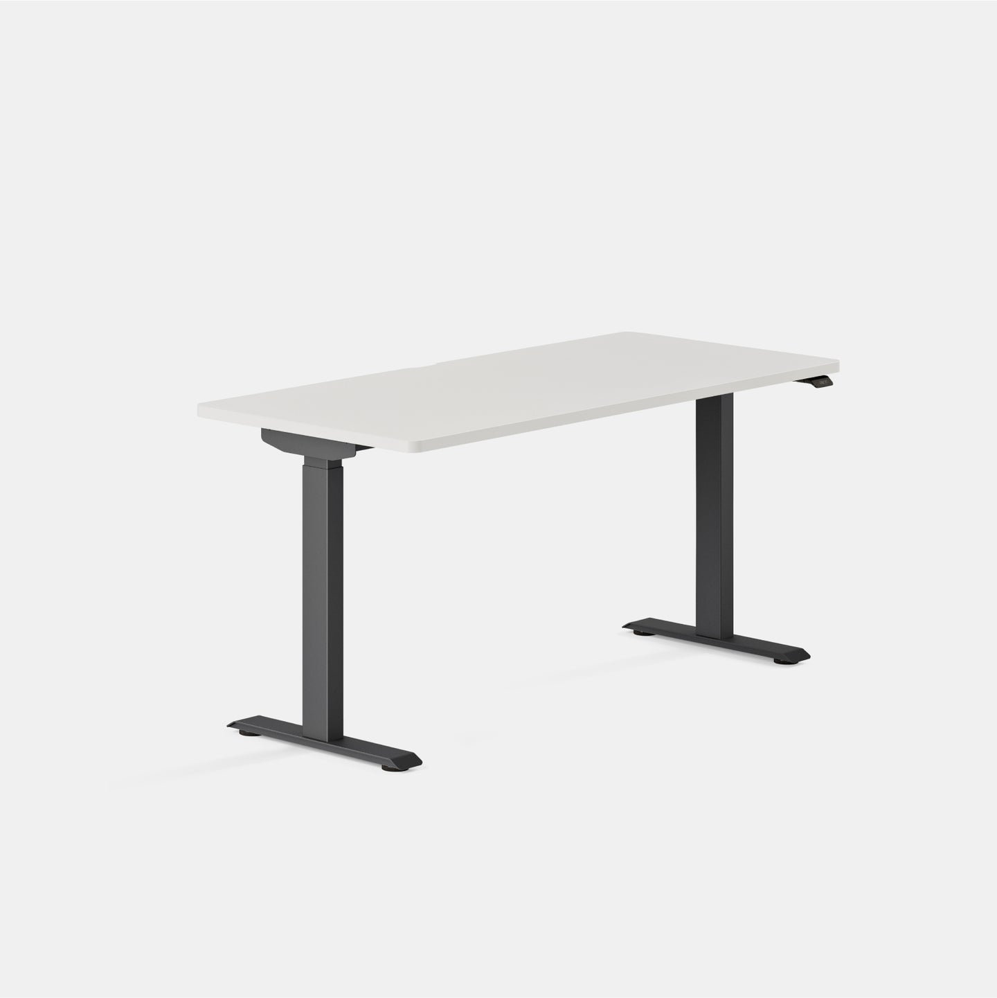 Duo Standing Desk, 47.3" H x 58" W x 27" D, Charcoal, White