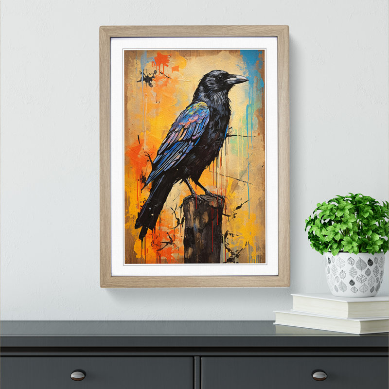 Single Picture Frame Print on Wood, 34cm H x 25cm W, Oak Framed