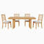 Ensemble de salle à manger à rallonge 5 pièces de style campagnard avec rallonge de 18 po, table en bois rustique de 78 po et 4 chaises rembourrées-382608808
