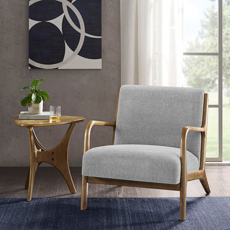 Chaise longue Mid Century, Gris