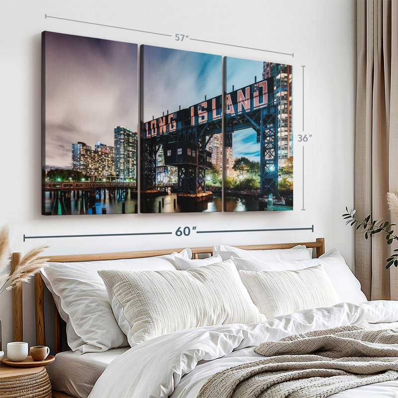«Long Island Sign» sur toile, H 36 po x l 57 po