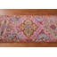 Tapis de couloir indien rose à motif géométrique traditionnel 3 x 10