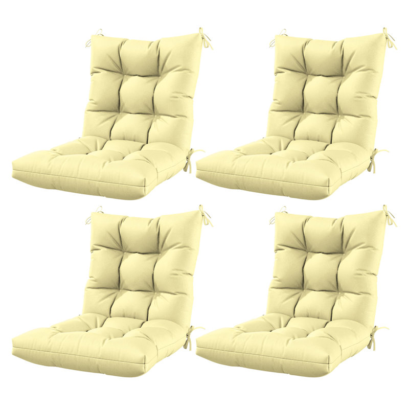 Outdoor/Indoor Seat / Back Cushion, Light Yellow, 21” W x 21“ D 
