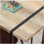 Table de salle à manger de style industriel en bois rectangulaire pour 4 à 6 personnes, plateau de table en bois artificiel de 1,5 pouce d'épaisseur, pieds en métal noir