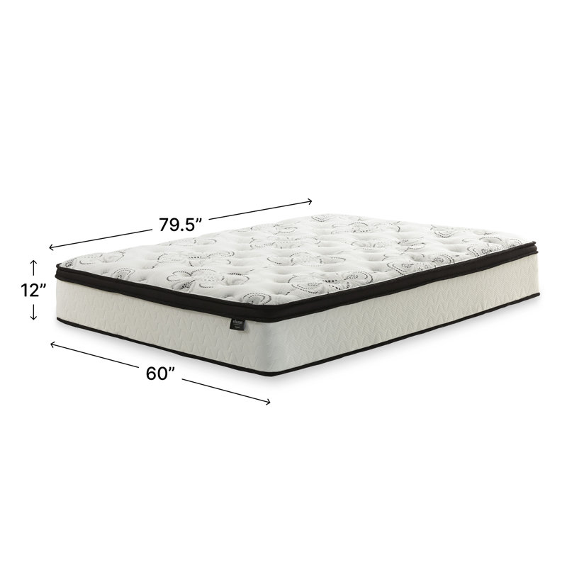 Chime 12" Ultra Plush Hybrid Mattress, Queen