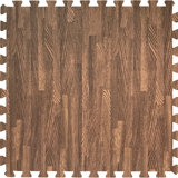 Sorbus 24" Interlocking Floor Foam Mat Wood Print