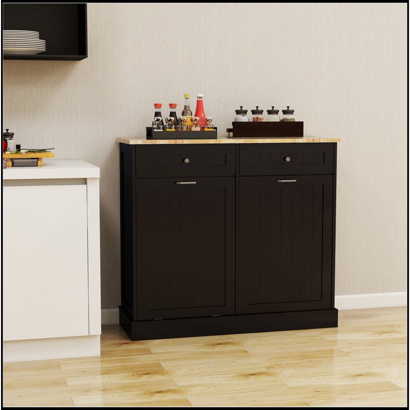 Armoire à ordures polyvalente et inclinable avec beaucoup de rangement et une conception élégante pour de multiples utilisations