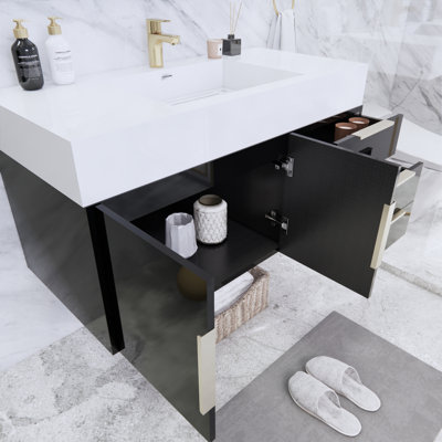 Ensemble de meuble-lavabo simple mural 42 po Glasgow