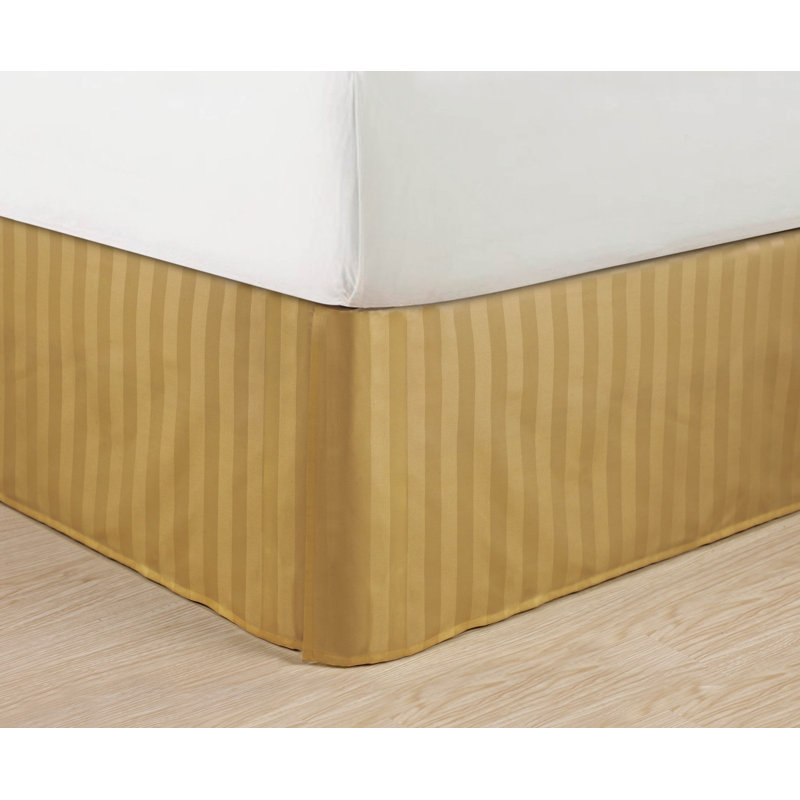 Simple Elegance Tailored Bed Skirt, Gold, Queen